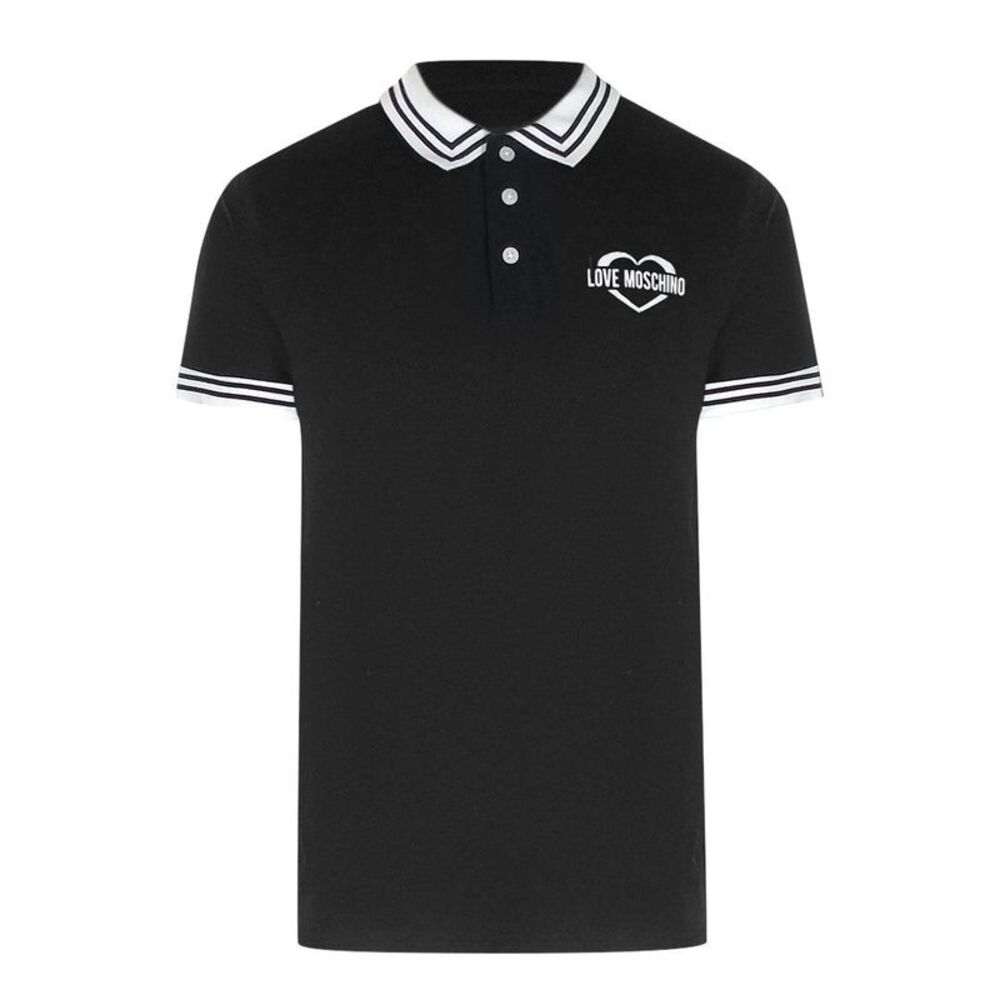 Love Moschino Mens Cotton Polo Shirt / Black